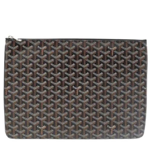 Pre-owned Coated canvas pouches Goyard Vintage , Black , Dames