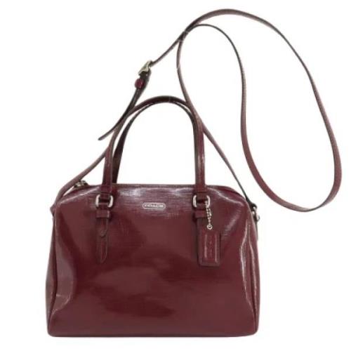 Pre-owned Leather handbags Coach Pre-owned , Red , Dames