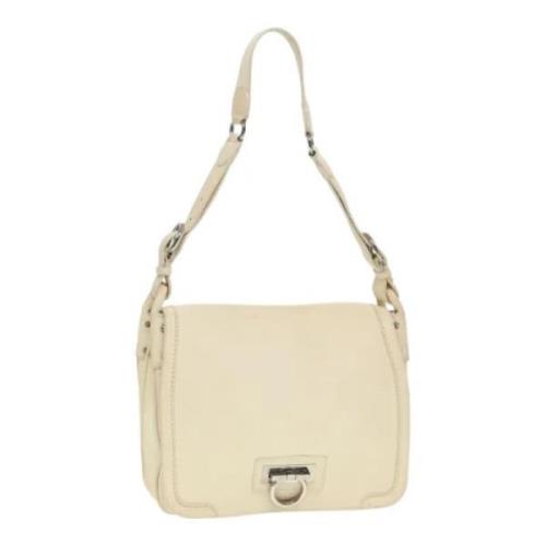 Pre-owned Leather shoulder-bags Salvatore Ferragamo Pre-owned , White ...