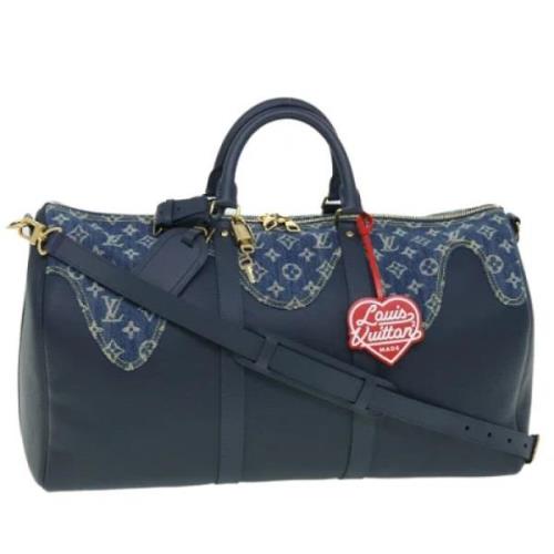 Pre-owned Leather handbags Louis Vuitton Vintage , Blue , Dames