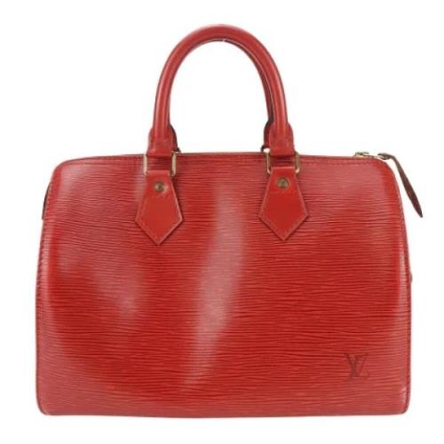 Pre-owned Leather handbags Louis Vuitton Vintage , Red , Dames