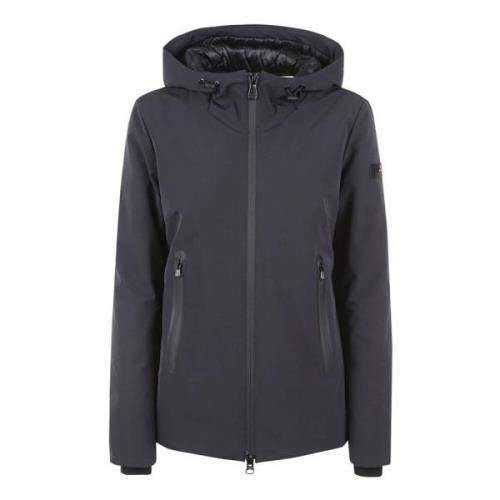 Zwarte Korte Pufferjas Soft Shell Peuterey , Black , Dames