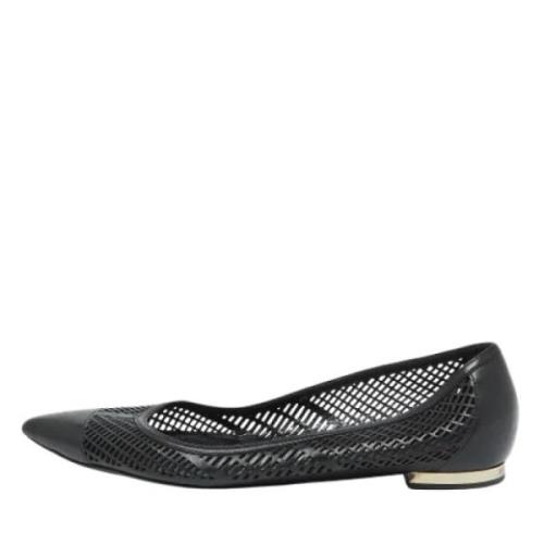 Pre-owned Leather flats Burberry Vintage , Black , Dames