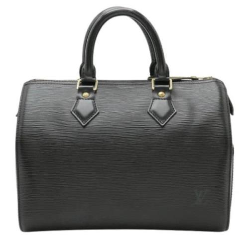 Pre-owned Leather handbags Louis Vuitton Vintage , Black , Dames