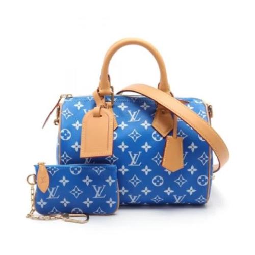 Pre-owned Canvas handbags Louis Vuitton Vintage , Blue , Dames