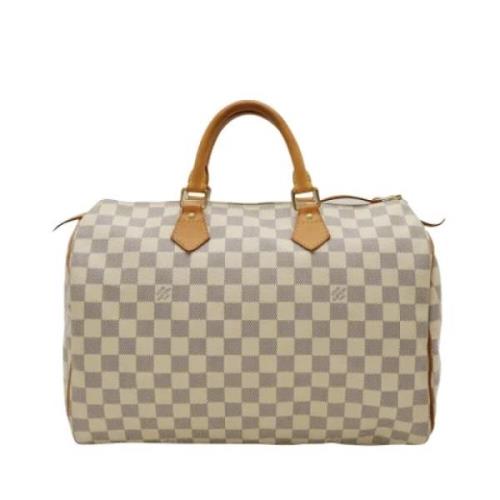 Pre-owned Canvas handbags Louis Vuitton Vintage , White , Dames