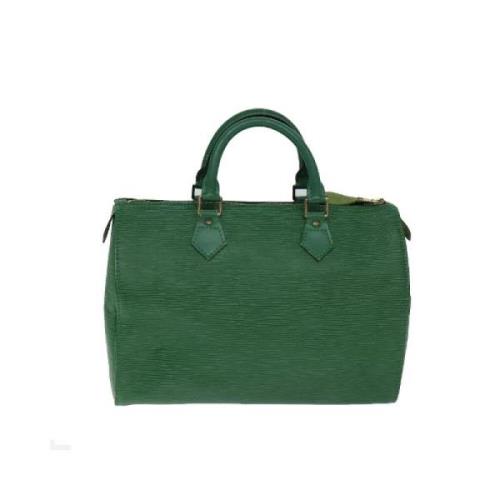 Pre-owned Leather handbags Louis Vuitton Vintage , Green , Dames