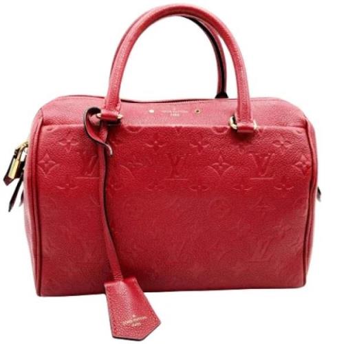 Pre-owned Canvas handbags Louis Vuitton Vintage , Red , Dames