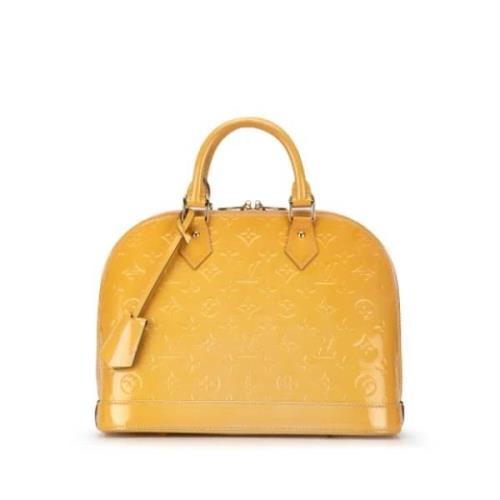 Pre-owned Leather handbags Louis Vuitton Vintage , Yellow , Dames