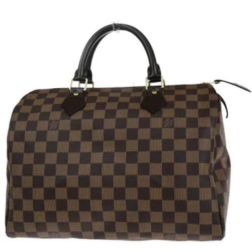 Pre-owned Canvas handbags Louis Vuitton Vintage , Brown , Dames