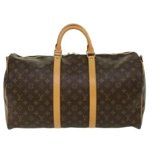 Pre-owned Canvas handbags Louis Vuitton Vintage , Brown , Dames