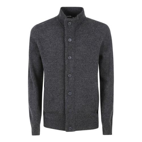 Essential Patch Zip Through Sweaters Barbour , Gray , Heren