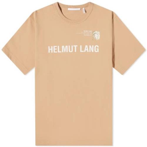 Klassiek Wit T-Shirt Helmut Lang , Beige , Heren