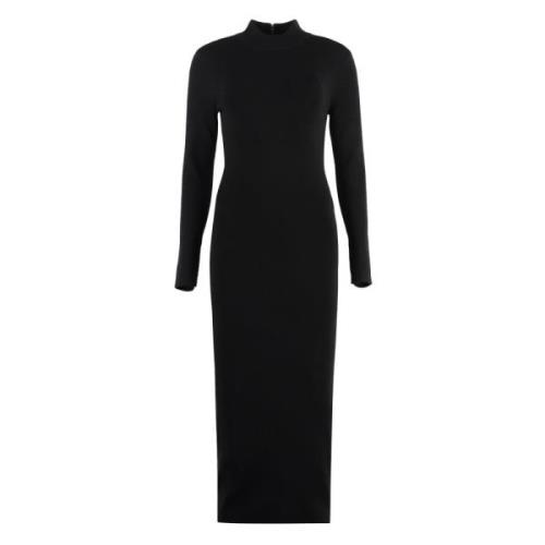 Gezellig Gebreide Jurk met Mock Turtleneck Michael Kors , Black , Dame...