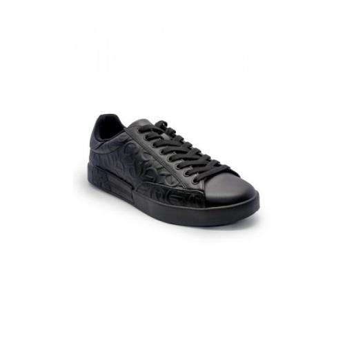 Zwarte herensneakers met logodetails Guess , Black , Heren