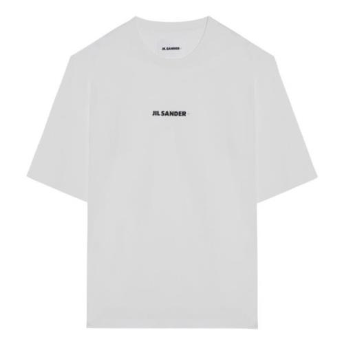 Korte mouwen ronde hals T-shirt Jil Sander , White , Heren