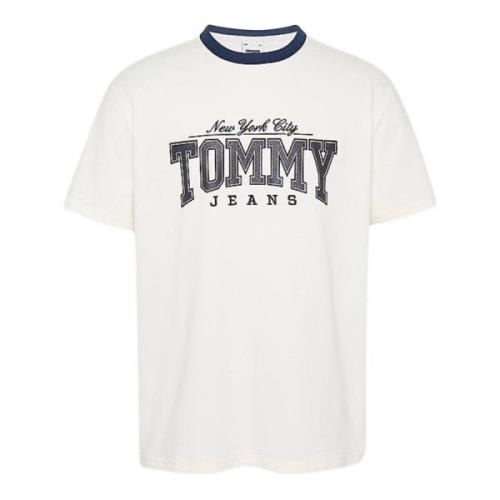 Witte T-shirt met metallic logo Tommy Hilfiger , White , Heren