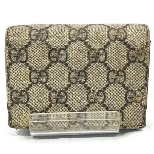 Pre-owned Canvas wallets Gucci Vintage , Beige , Dames