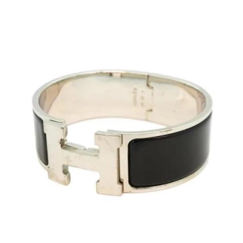 Pre-owned Metal bracelets Hermès Vintage , Black , Dames