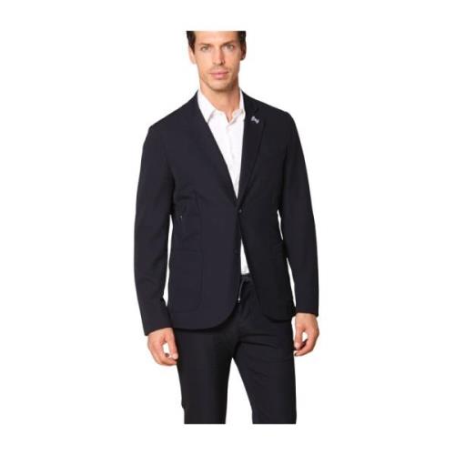 Dynamische blazer in stretch jersey Mason's , Blue , Heren