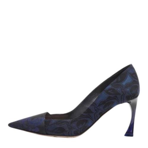 Pre-owned Fabric heels Dior Vintage , Blue , Dames