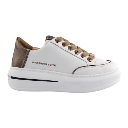 Koper Donker Wit Sneakers Alexander Smith , White , Dames