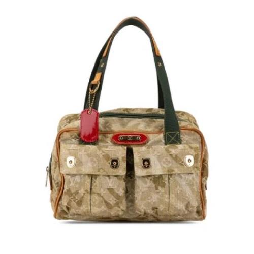 Pre-owned Denim handbags Louis Vuitton Vintage , Green , Dames