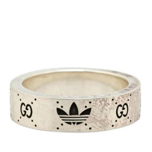 Pre-owned Metal rings Gucci Vintage , Gray , Dames