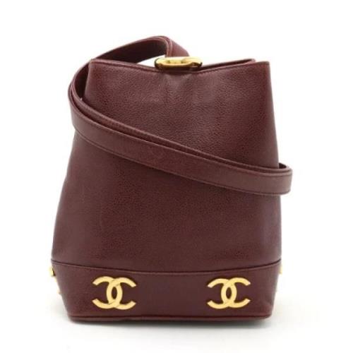 Pre-owned Leather chanel-bags Chanel Vintage , Brown , Dames