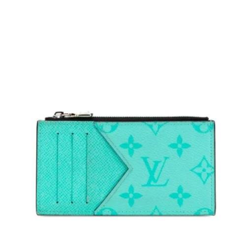 Pre-owned Leather wallets Louis Vuitton Vintage , Blue , Dames