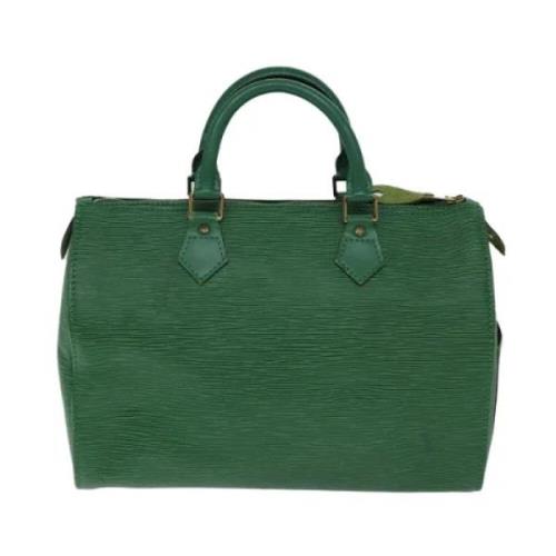 Pre-owned Leather handbags Louis Vuitton Vintage , Green , Dames