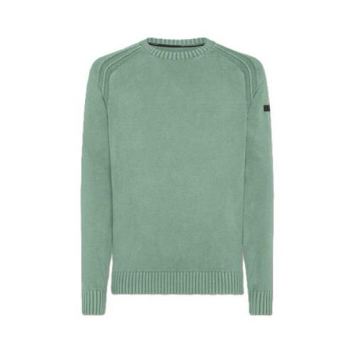 Groen Katoen Techno Wash Ronde Hals Shirt RRD , Green , Heren