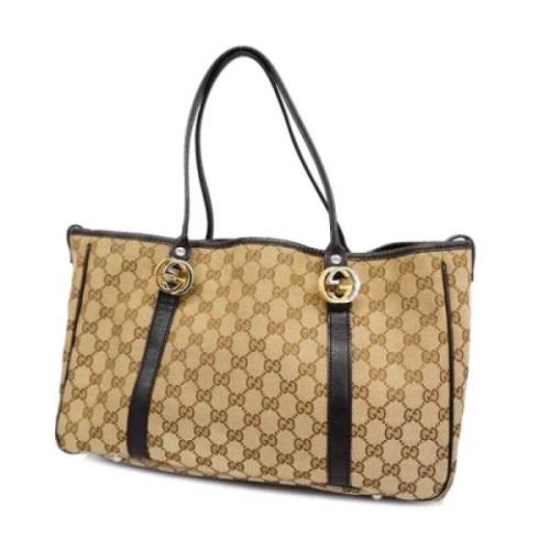 Pre-owned Canvas gucci-bags Gucci Vintage , Brown , Dames