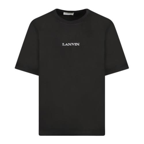 Zwarte T-shirt voor mannen Lanvin , Black , Heren