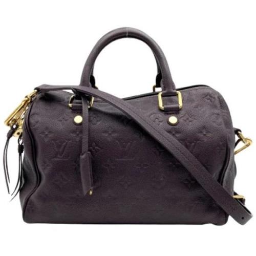 Pre-owned Leather handbags Louis Vuitton Vintage , Purple , Dames