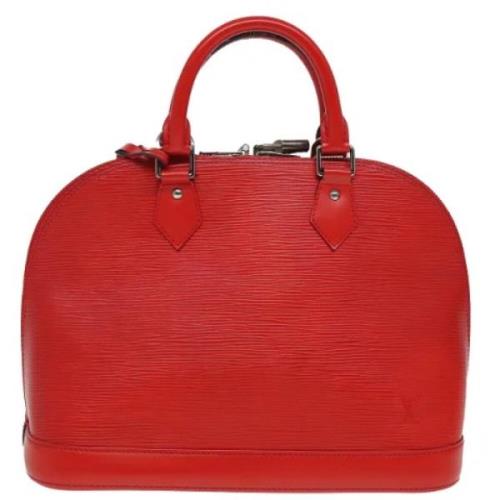 Pre-owned Leather handbags Louis Vuitton Vintage , Red , Dames