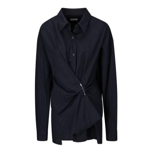 Casual Button-Up Shirt 00670-Clicks Dries Van Noten , Blue , Dames