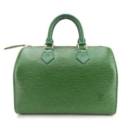 Pre-owned Leather handbags Louis Vuitton Vintage , Green , Dames