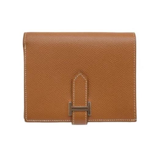 Pre-owned Leather wallets Hermès Vintage , Brown , Dames