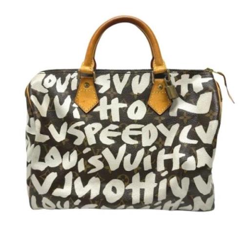 Pre-owned Canvas handbags Louis Vuitton Vintage , Brown , Dames