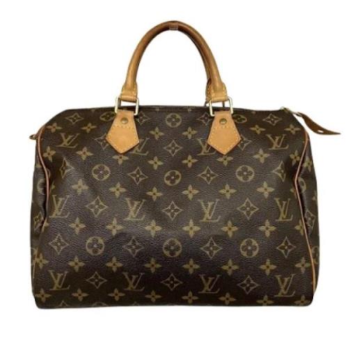 Pre-owned Canvas handbags Louis Vuitton Vintage , Brown , Dames