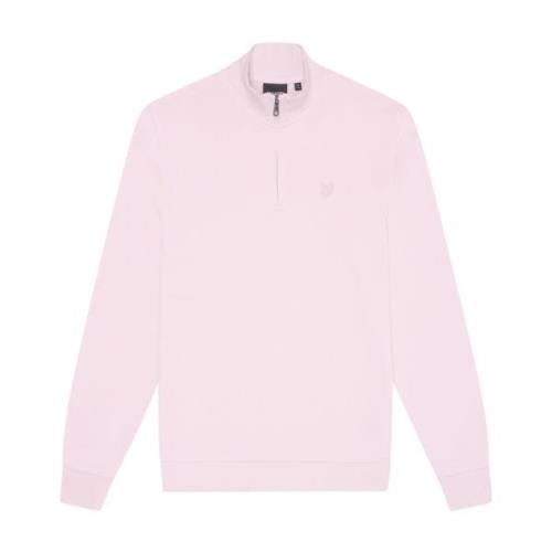 Mid Layers Tonal Eagle Quarter Zip Sweat Lyle & Scott , Pink , Heren