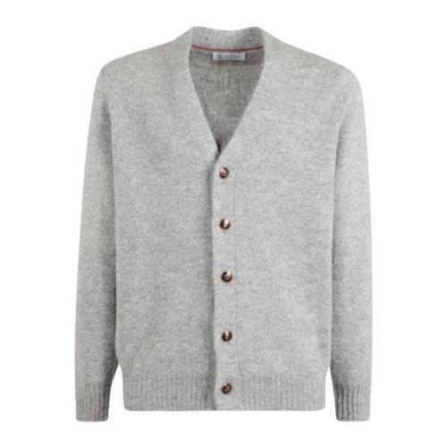 Stijlvolle Vest met Knopen Brunello Cucinelli , Gray , Heren