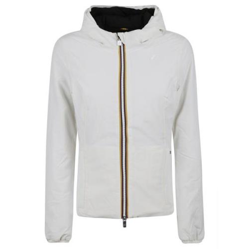 Witte Warme Dubbele Jas K-Way , White , Dames