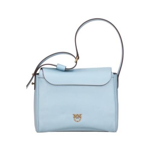 Witte Leren Handtas Gemaakt in China Pinko , White , Dames