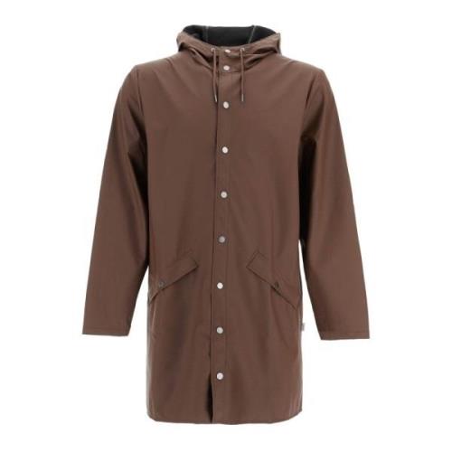 Waterdichte Lange Regenjas met Capuchon Rains , Brown , Dames