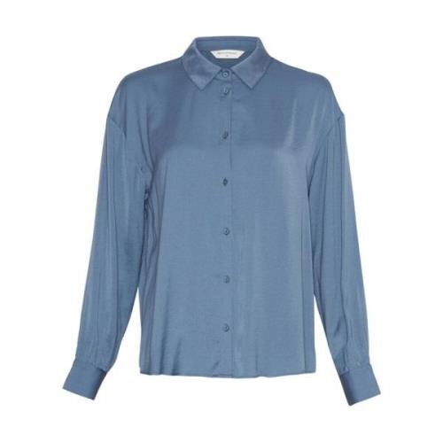 Lange Mouw Sandeline Maluca Blouse Moss Copenhagen , Blue , Dames