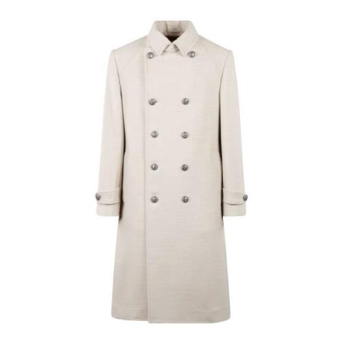 Elegante Wollen Jas Brunello Cucinelli , Beige , Heren