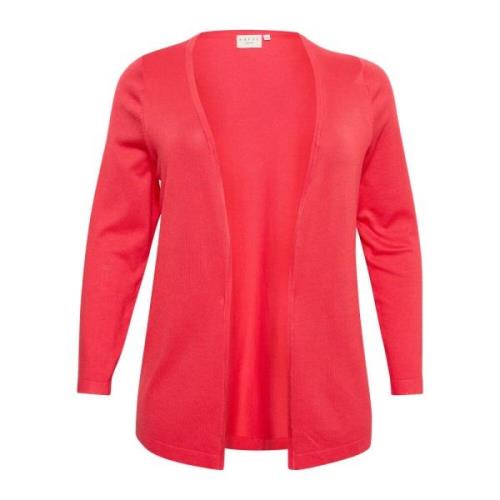 Open Front Cardigan in Cayenne Kaffe Curve , Red , Dames