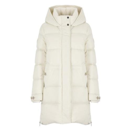 Ivoor Parka met Hoge Kraag en Capuchon Woolrich , Beige , Dames